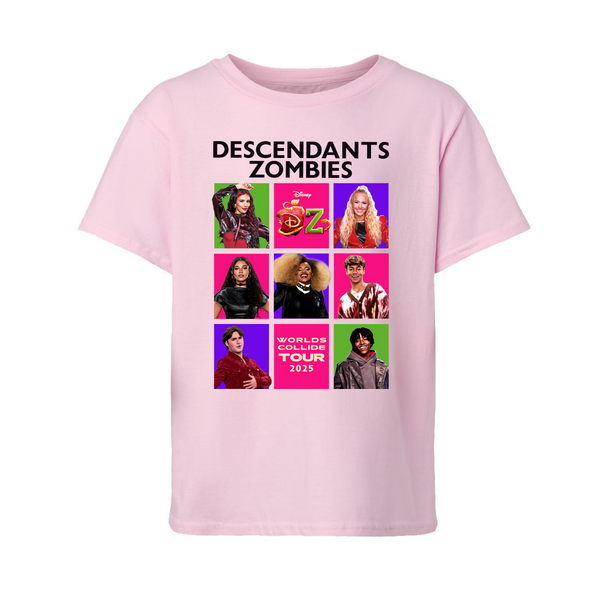 Descendants Tシャツ When Worlds Collide - Descendants Zombies Youth Tee- PINK – Worlds